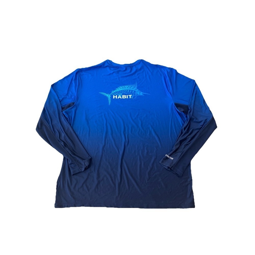 Habit Fishing Shirt Men's XL Solar Factor Blue - Picture 2 of 5